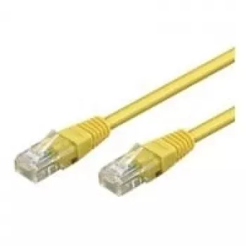 Wentronic Goobay CAT 5e komutacinis kabelis, U/UTP, geltonas, 1 m - CCA vario mišinys (68341)