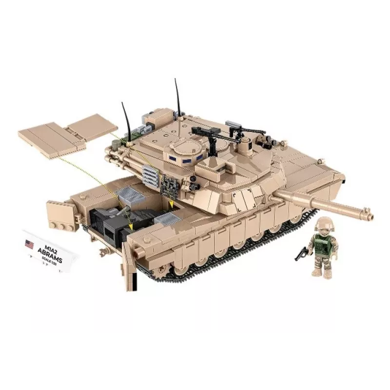 Konstruktorius iš kaladėlių Cobi M1A2 Abrams 1025 dalys modelis CO BI-2632