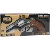 Metalinis policijos stiliaus Pulio revolveris 155127/1, realistiško dizaino, metalinė konstrukcija