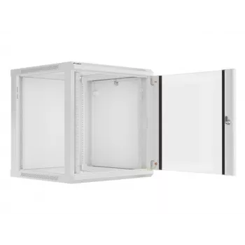 Lanberg sieninė montavimo spinta 19'' 12U 600x600 mm pilka (stiklinės durys)