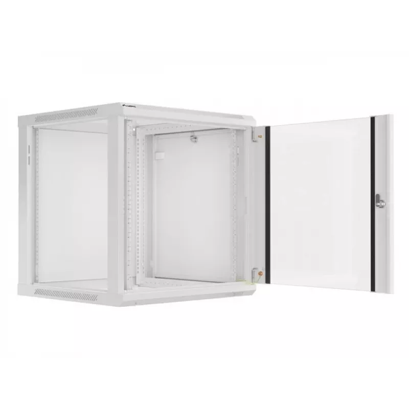 Lanberg sieninė montavimo spinta 19'' 12U 600x600 mm pilka (stiklinės durys)