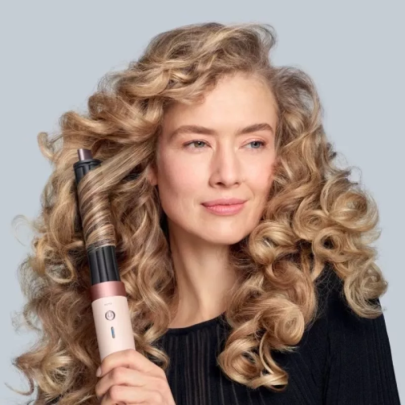 Airwrap Co-anda2x tiesus + Wavy , Multistyler creme/roségold, Bluetooth, 1.700 Watt