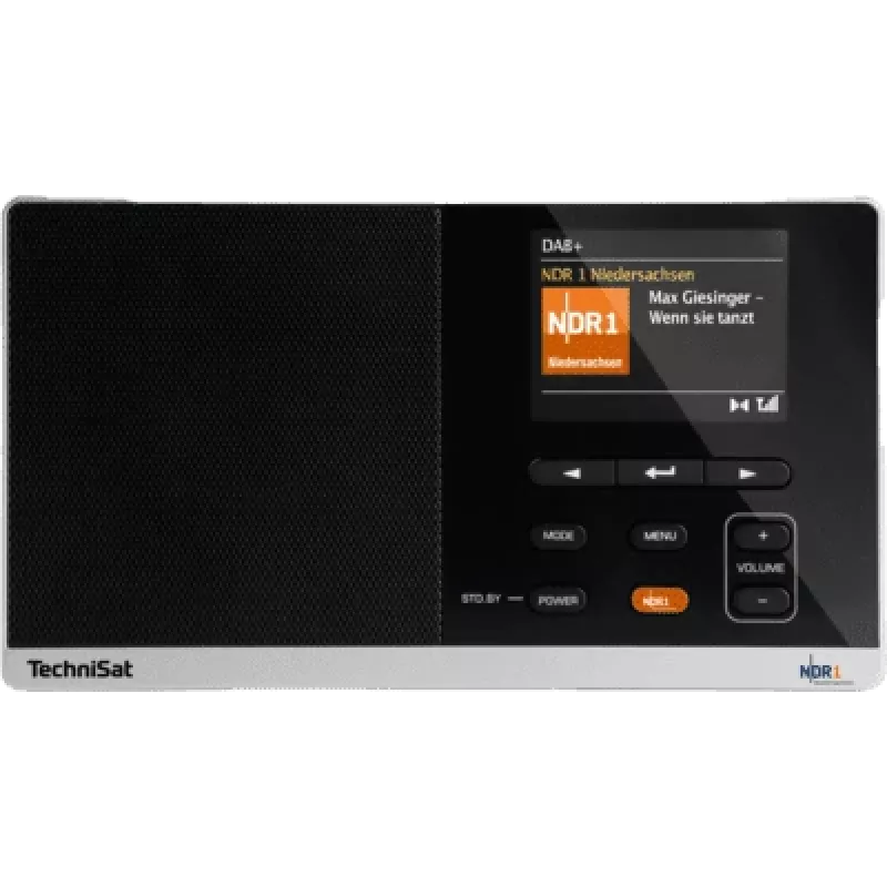 DAB radijas TECHNISAT Digitradio 215 NDR 1 Dabbi Edition — nešiojamas skaitmeninis radijas, juodas/sidabrinis