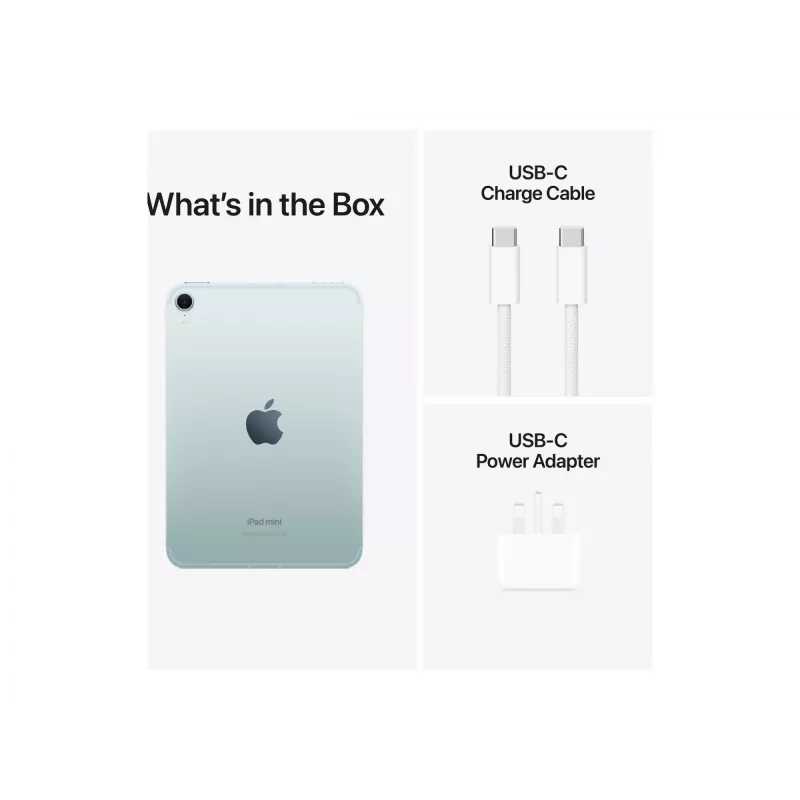 Apple iPad mini 5G TD-LTE & FDD-LTE 128 GB 21,1 cm (8,3) Wi-Fi 6E (802.11ax) iPadOS 18 Mėlyna