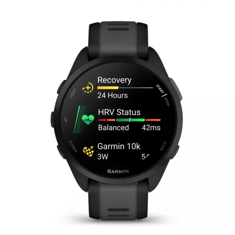 Garmin Forerunner 165 3,05 cm (1.2) AMOLED 43 mm skaitmeninis 390 x 390 pikselių jutiklinis juodas GPS (palydovinis)