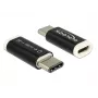Delock - USB adapteris - 24 kontaktų USB-C (M) į Micro-USB B tipo (W) - USB 3,1 - juodas (65678)