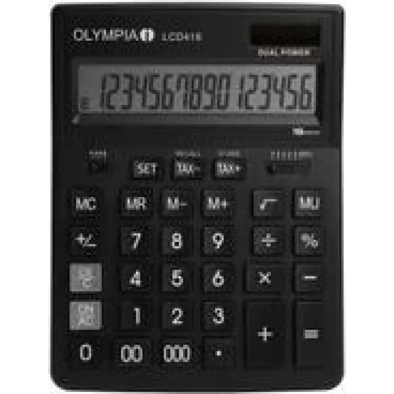 OLYMPIA LCD-416 stalinis skaičiuotuvas juodas (4676)