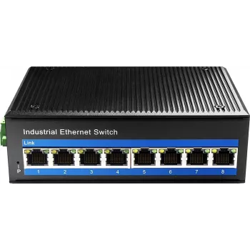 Cudy 8 prievadų 10/100M pramoninis PoE komutatorius Nevaldomas Gigabit Ethernet (10/100/1000) Maitinimas per Ethernet (PoE) Juodas