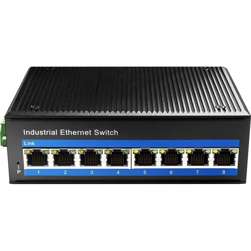 Cudy 8 prievadų 10/100M pramoninis PoE komutatorius Nevaldomas Gigabit Ethernet (10/100/1000) Maitinimas per Ethernet (PoE) Juodas