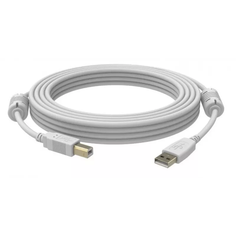 USB laidas Vision 5m USB 2.0 A į B baltas