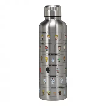 Izoliuotas metalinis vandens butelis Paladone Star Wars PP13574SW — nerūdijančio plieno stiliaus daugkartinis butelis, 500–750 ml talpa nenurodyta