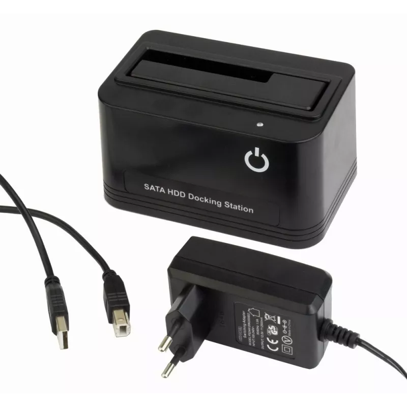 Gembird HD32-U2S-5 dokinė stotelė 2,5 ir 3,5 colio diskams USB 2.0 Type-A juoda