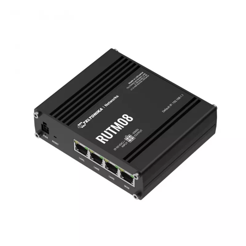 Teltonika RUTM08 laidinis maršruto parinktuvas Gigabit Ethernet juodas