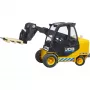 Forklift BRUDER JCB Teletruk žaislas — ABS, rekomenduojamas amžius 3+, juoda ir geltona