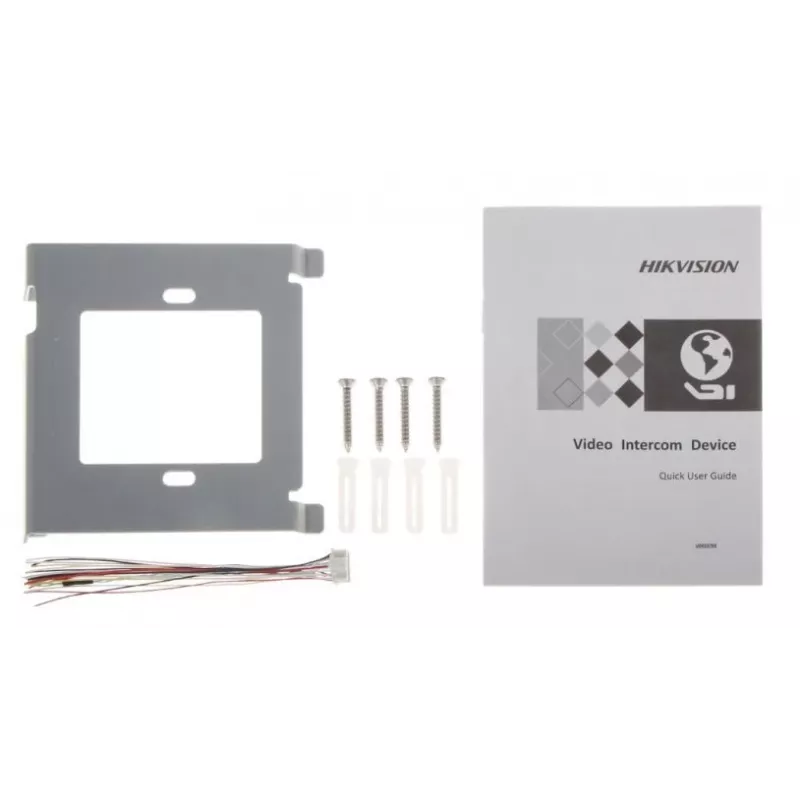 Vaizdo domofonas Hikvision DS-KH8350-TE1 7 colių IPS jutiklinis ekranas, PoE, SIP, MicroSD lizdas, 1024×600, aliuminio korpusas, juodas