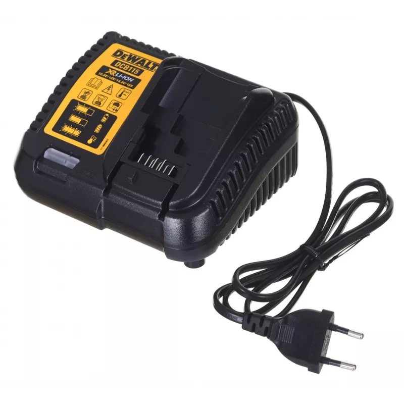 Elektrinių įrankių rinkinys DeWALT DCK2080P2T-QW — 18V Li‑Ion 5Ah (2x), DCG405 kampinis šlifuoklis, gręžtuvas/suktuvas, M14 šlifavimo disko sriegis, nešiojimo dėklas