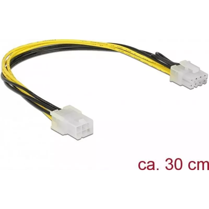 Vidinis maitinimo kabelis DeLOCK 85535 0,3 m PCI-E 6 kontaktų į 8 kontaktus