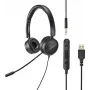 Renkforce RF-HS-360 PC-Headset USB Stereo On Ear Juoda (RF-4737358)