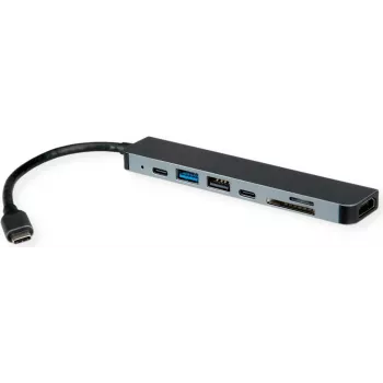 Nešiojamojo kompiuterio dokas ROLINE 12021122 USB 3.2 Gen 1 Type-C pilkas