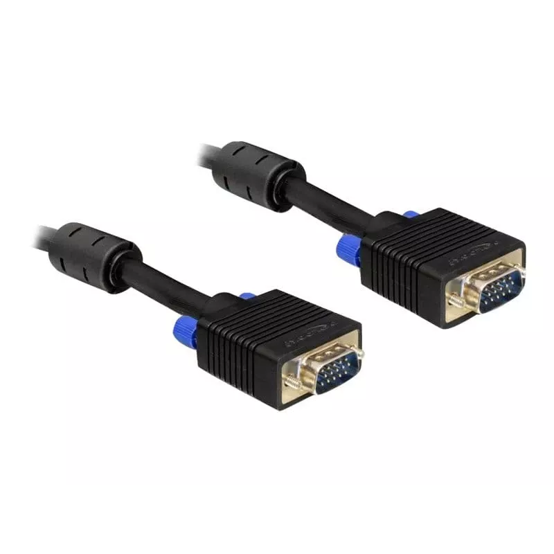 VGA laidas DeLOCK 5m, VGA (D-Sub) juodas, 82559
