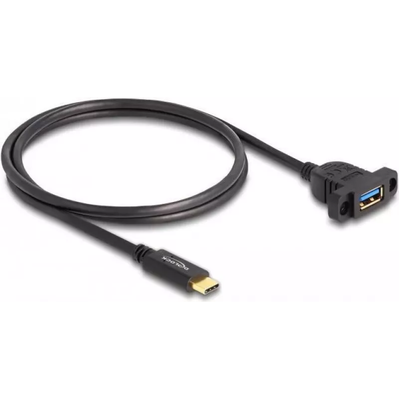 DeLOCK SuperSpeed USB 10 Gbps laidas USB Type-C kištukas į USB Type-A lizdą 1 m juodas
