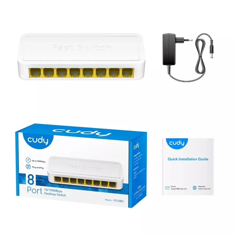 Tinklo komutatorius Cudy FS108D Fast Ethernet 10/100