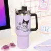 Paladone Hello Kitty Kuromi 900ml izoliuotas puodelis ir šiaudelis