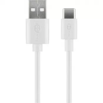 “Wentronic 59130” 2 m USB A USB C kištukas-kištukas baltas USB laidas (59130)