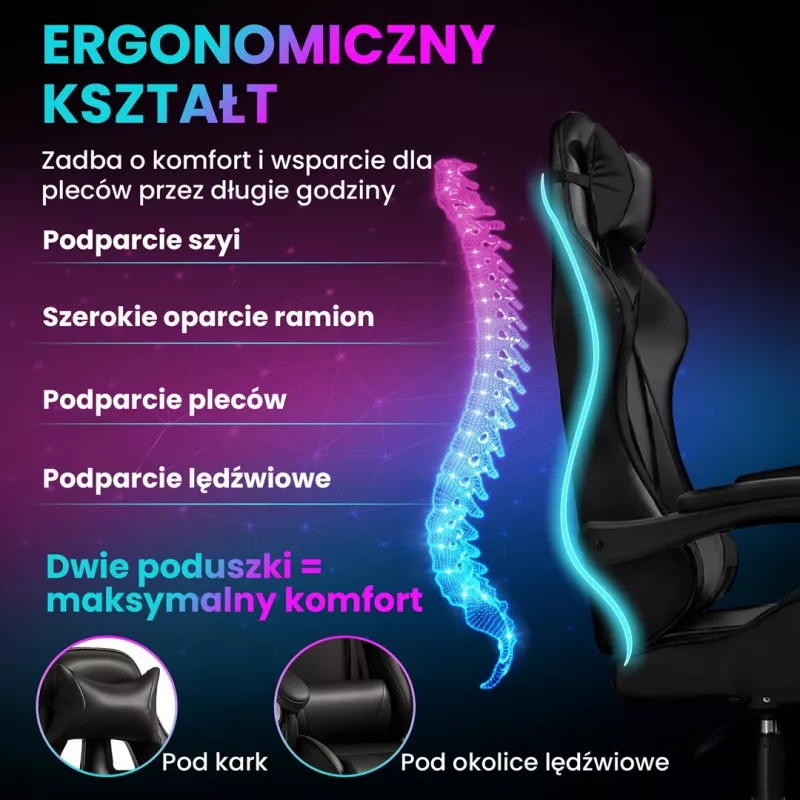 Extralink Gaming | Žaidimų kėdė | biuro, sukiojama, kaušo formos, juoda, G-524