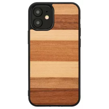 Apsauginis išmaniojo telefono dėklas „man and wood“, skirtas „iPhone 12 mini“ – juodas
