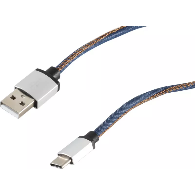 USB laidas S/CONN 14-50030 USB 2.0 2 m USB A USB C mėlynas