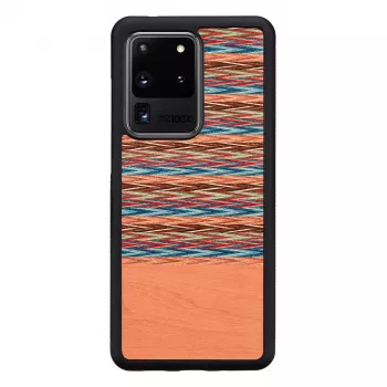 man and wood telefono dėklas Samsung Galaxy S20 Ultra — rudas langelis su juodu apvadu