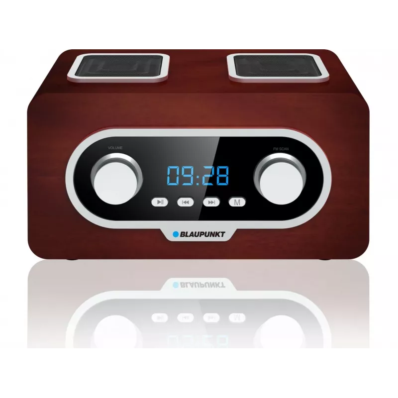 Nešiojamasis radijas BLAUPUNKT PP5.2BR — FM nešiojamasis radijas, 60 išankstinių stočių, USB/MP3, AUX, įkraunama baterija 1000 mAh, 3 W RMS, bronzinis