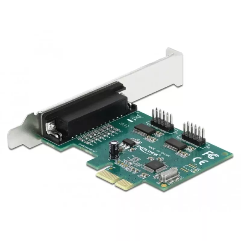 DeLOCK - Adapter Parallel/Serial - PCIe 1.1 Low-Profile - lygiagretusis x 1 + nuoseklusis x 2 (90413)