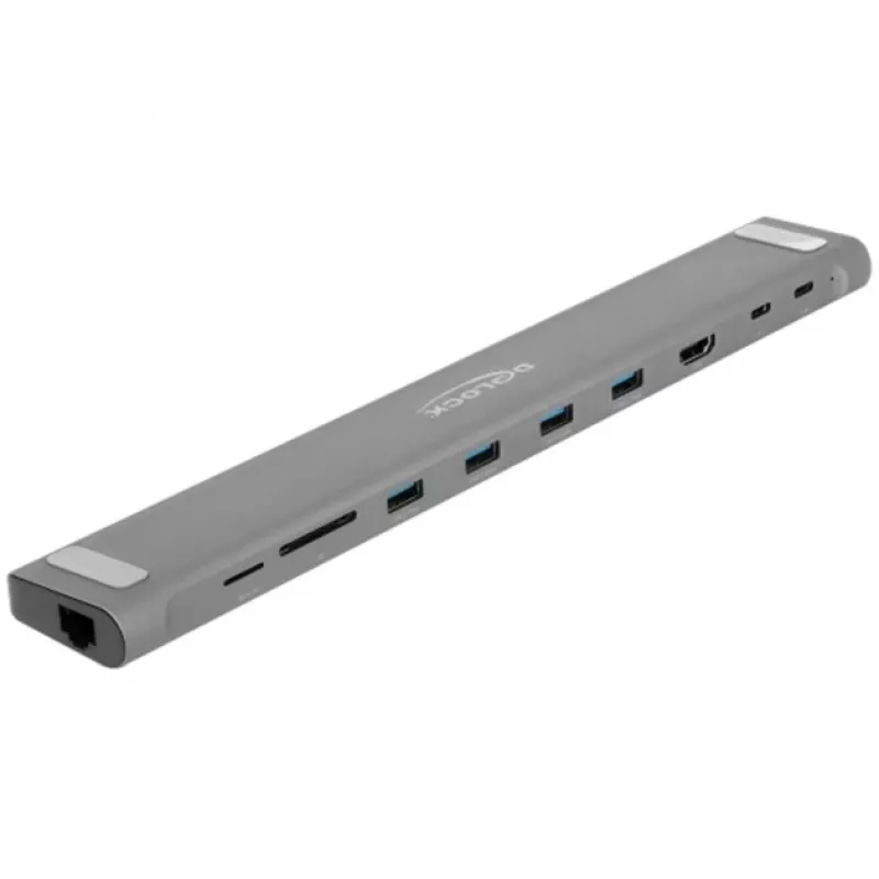 DeLOCK USB Type-C plona prijungimo stotis 4K HDMI USB 3.2 Gen 1 LAN SD PD 3.0
