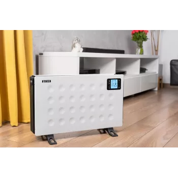 Konvekcinis elektrinis patalpų šildytuvas NOVEEN CH8000 — 2000 W, 3 galios lygiai, laikmatis, nuotolinio valdymo pultas, baltas