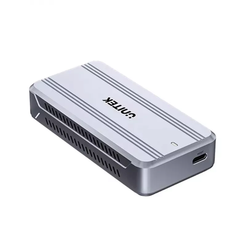 SSD dėžutė Unitek S1242AGY01-EU USB4 40Gbps, M.2 NVMe, iki 8TB, aliuminis/plastikas, aktyvus aušinimas