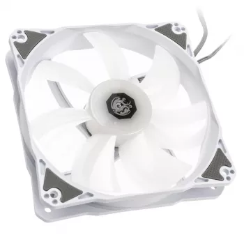 120 mm ARGB ventiliatorius BitsPower Notos — baltas, modelis BPTA-FX1812NTWH-1