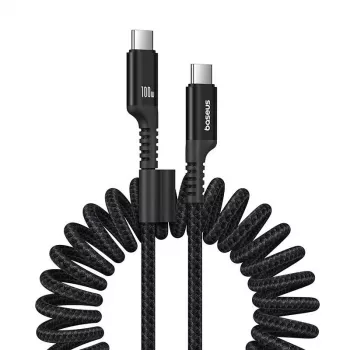 Baseus Fish-Eye USB C į USB C greito įkrovimo kabelis 1 m 100 W Juodas