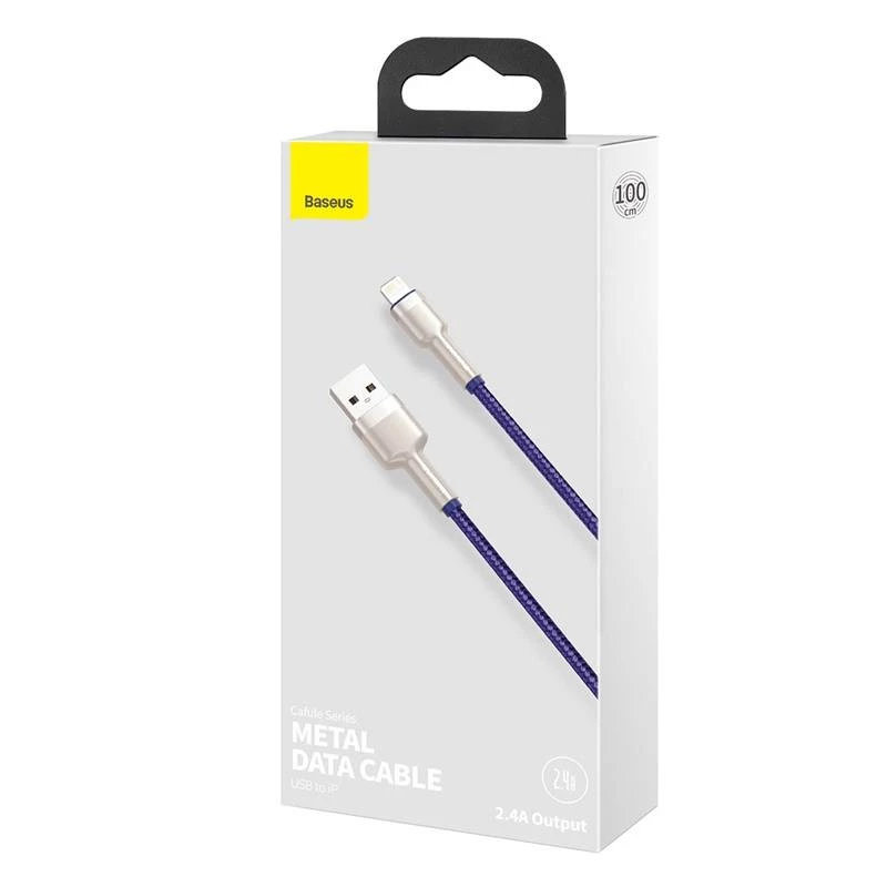 USB-A į Lightning laidas Baseus 1 m — USB duomenų laidas, violetinis