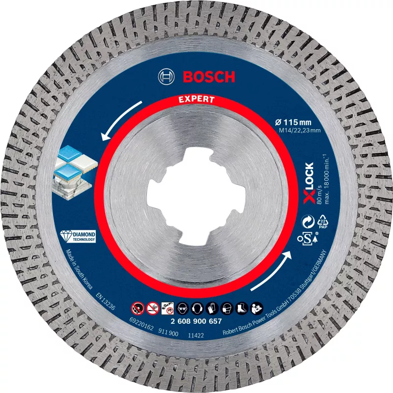 Bosch Expert HardCeramic X-LOCK diskinis pjūklas, peilis 11,5 cm 1 vnt.