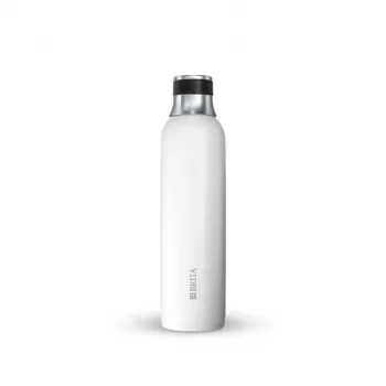 Gazuojantis butelis BRITA 1046738 gazuotiems gėrimams gaminti, nerūdijantis plienas, 650 ml, 77 mm Ø, 278 mm aukštis