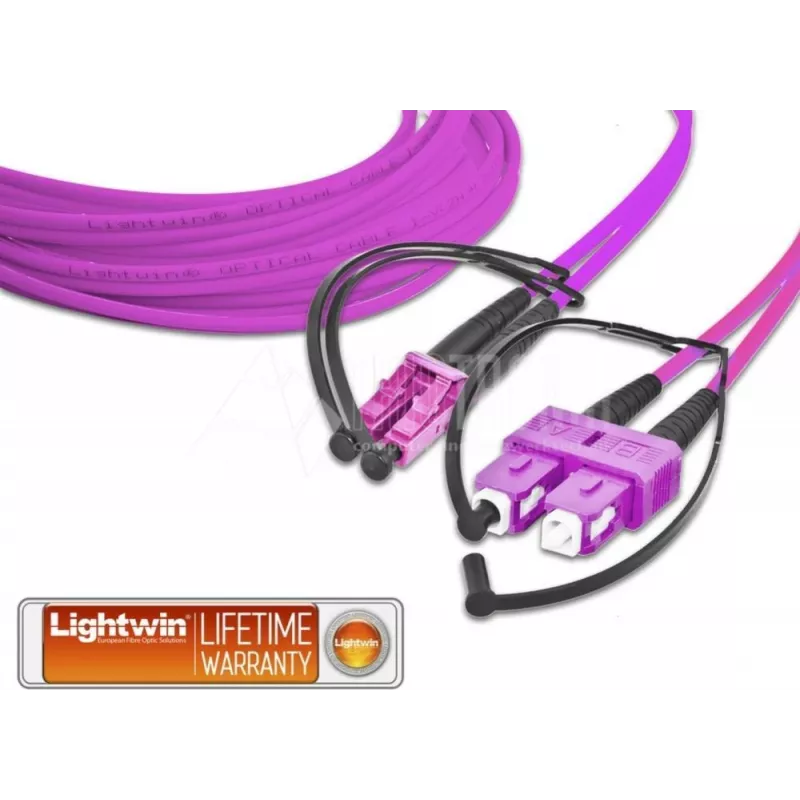 Lightwin LDP-50 LC-SC 3.0 OM4 šviesolaidinis kabelis 3 m violetinis (LDP-50 LC-SC 3.0 OM4)