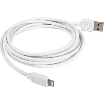 USB 2.0 adapterio laidas, USB-A kištukas > Lightning kištukas (balta, 2,0 metro)