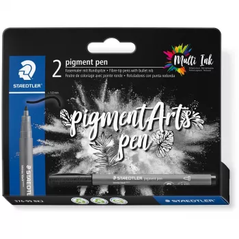 Flomasteriai Staedtler Pigment Arts Intensiv Pen juodi 2 vnt.
