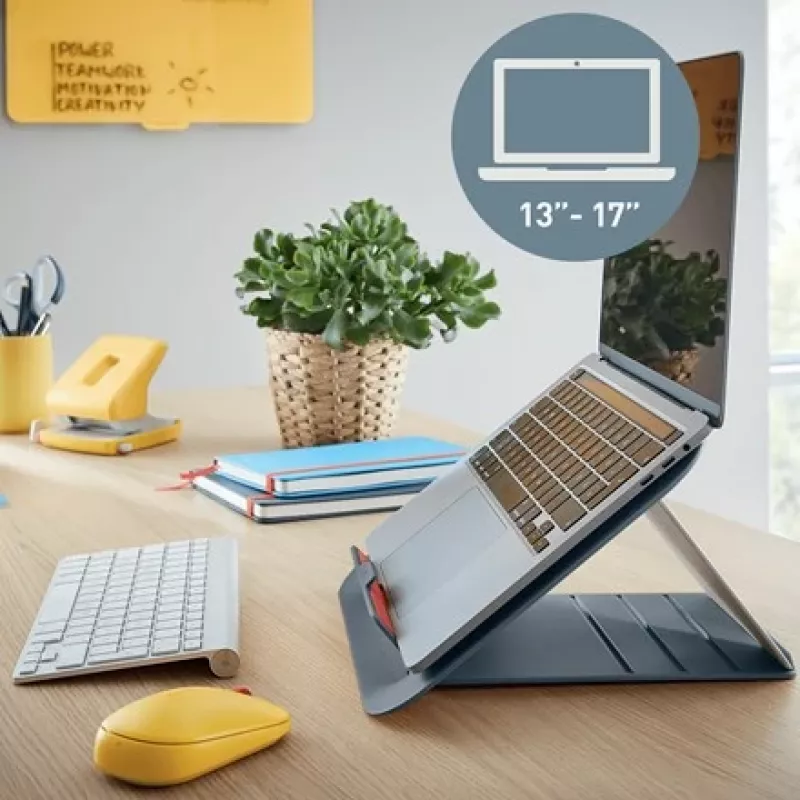 Leitz Ergo Cosy reguliuojamas nešiojamojo kompiuterio stovas, 80% perdirbto plastiko