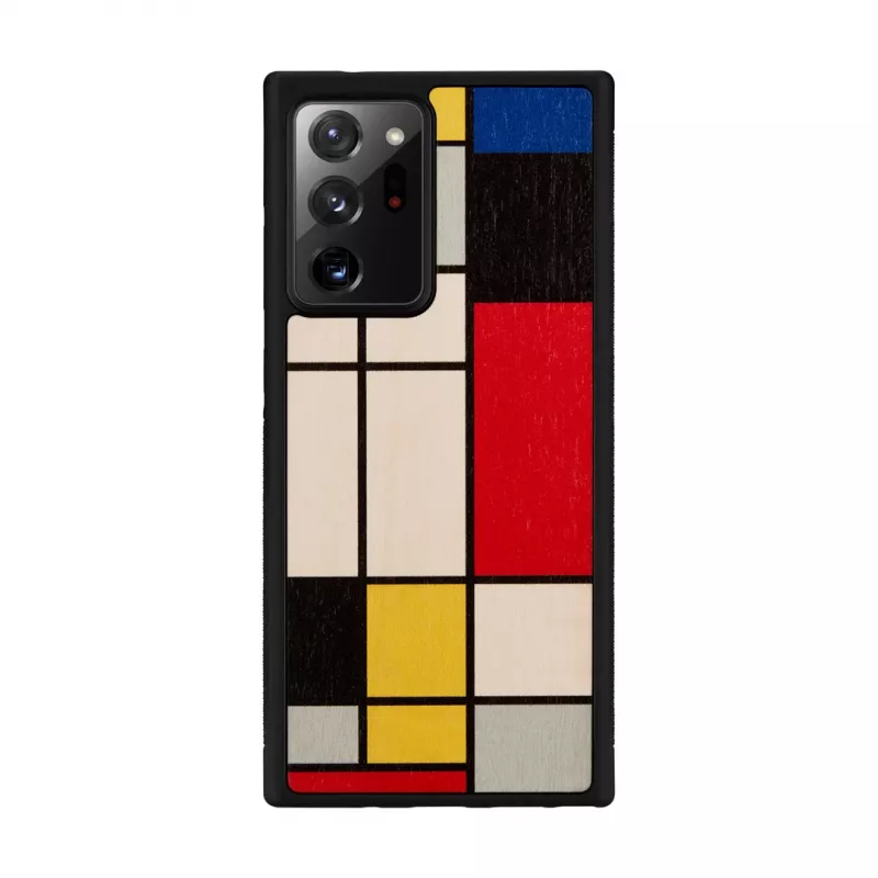 Telefono dėklas Man and Wood Galaxy Note 20 Ultra Wood Juoda — medinis apsauginis galinis dangtelis