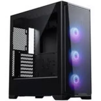 PHANTEKS Eclipse G370A kompiuterio korpusas, midi bokštas, SSI-EEB, RGB, grūdintas stiklas – su 3x 120 mm ventiliatoriumi, juodas