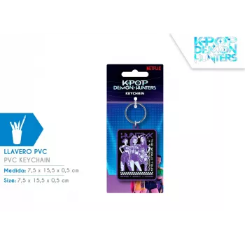 K-POP Demon Hunters Huntrix PVC raktų pakabukas