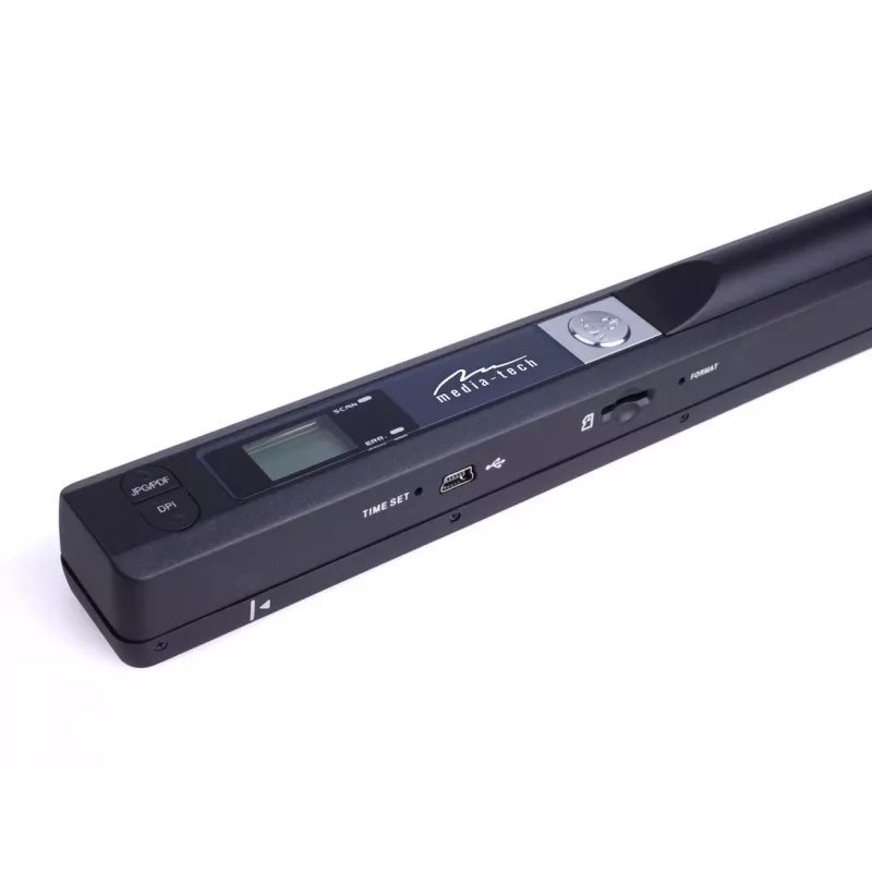Rašiklio skaitytuvas MEDIA-TECH MT4090, juodas, LED ekranas, USB 2.0, „MicroSD“, AAA baterija